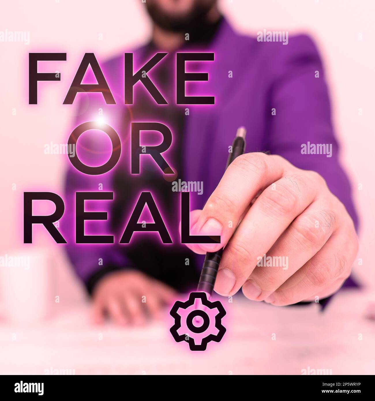 Text showing inspiration Fake Or Real. Business showcase difference between facts and deliberate