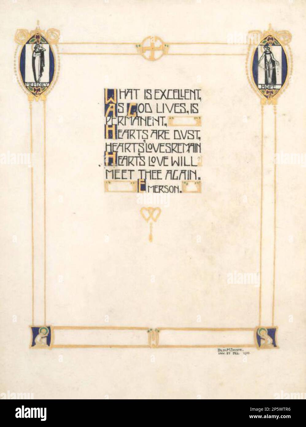 Lettering, Hilda M. Brodie 1910 Stock Photo - Alamy