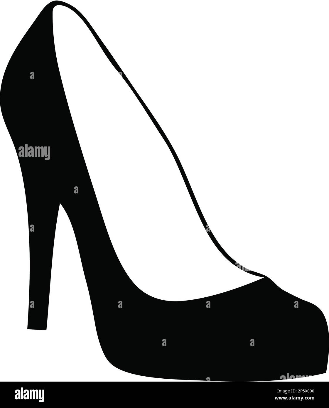 Female Shoe Black and White Illustration Stock Photo Alamy