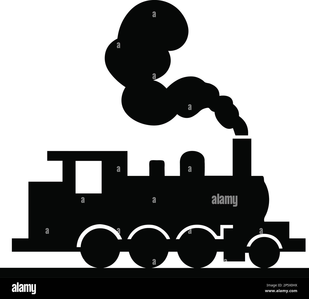 Train Black and White Illustration Stock Photo Alamy