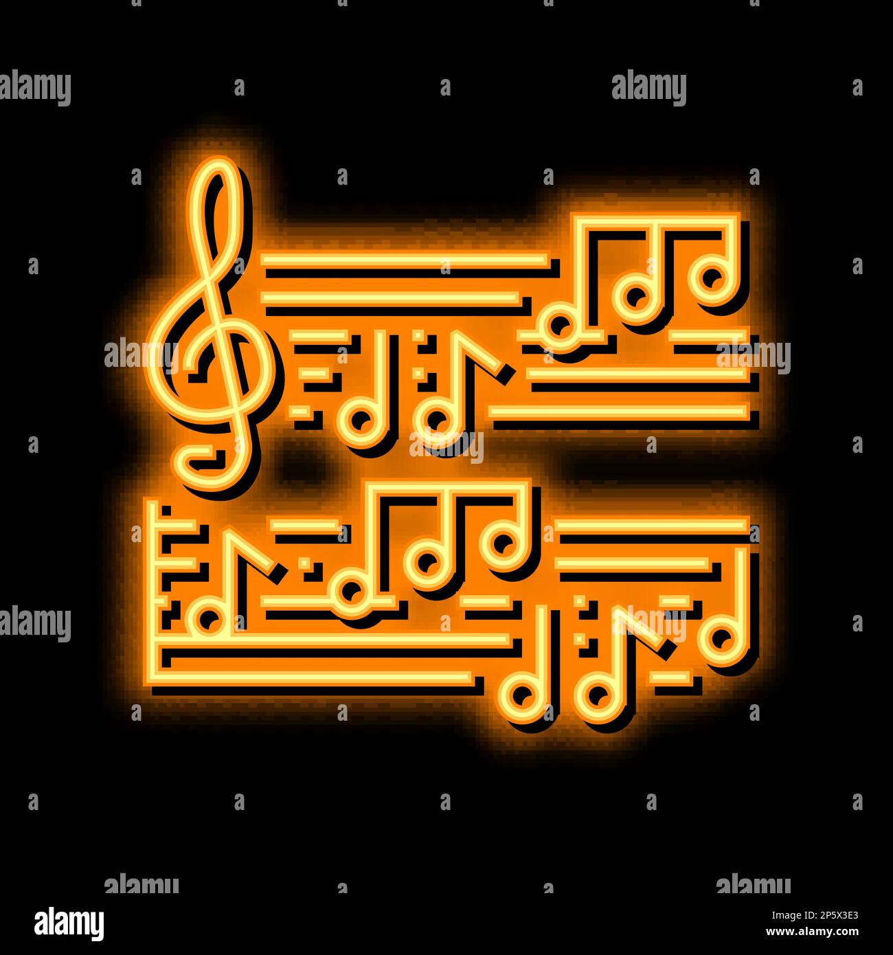 melody music neon glow icon illustration Stock Vector Image & Art Alamy