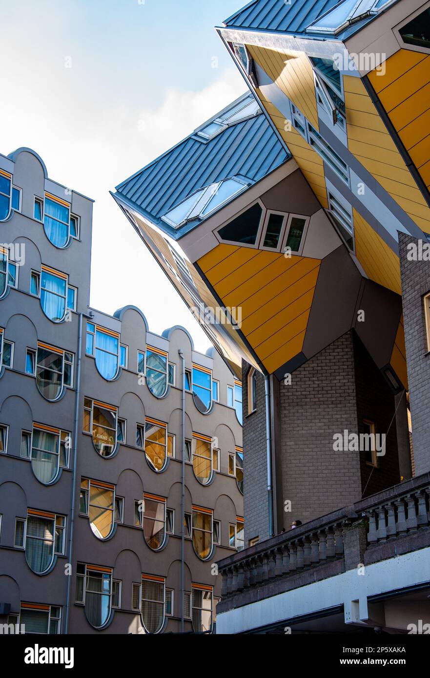 Looking up inside Rotterdam’s iconic cube houses, where bold geometry ...
