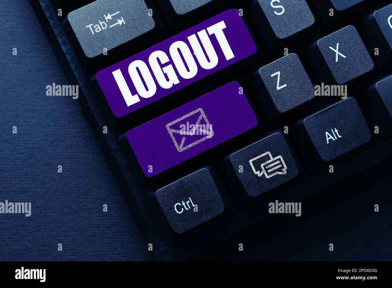 Sign displaying Logout. Business concept go through procedures to conclude use of computer