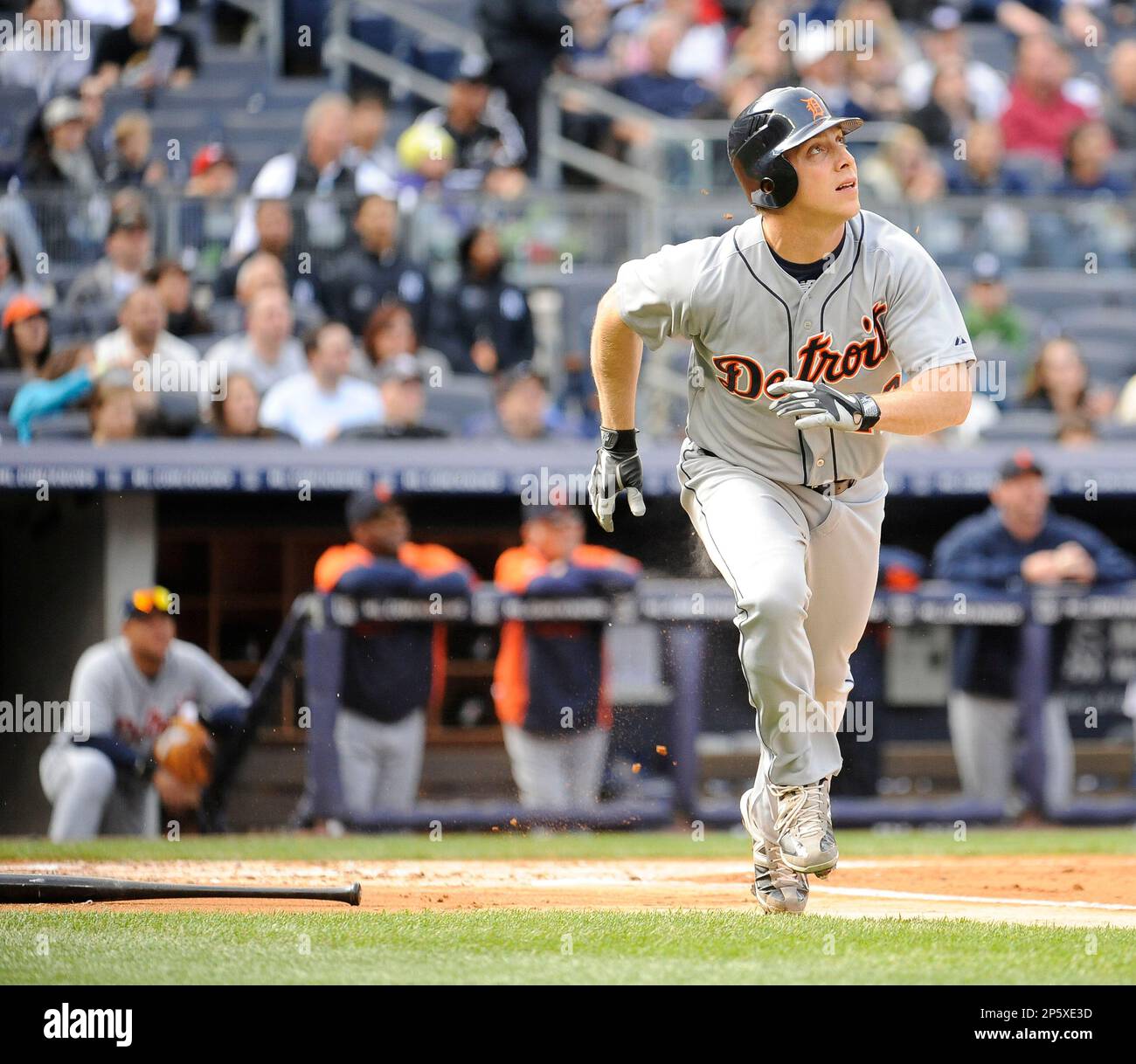 ANDY DIRKS (12), of the Detroit Tigers, in action during the