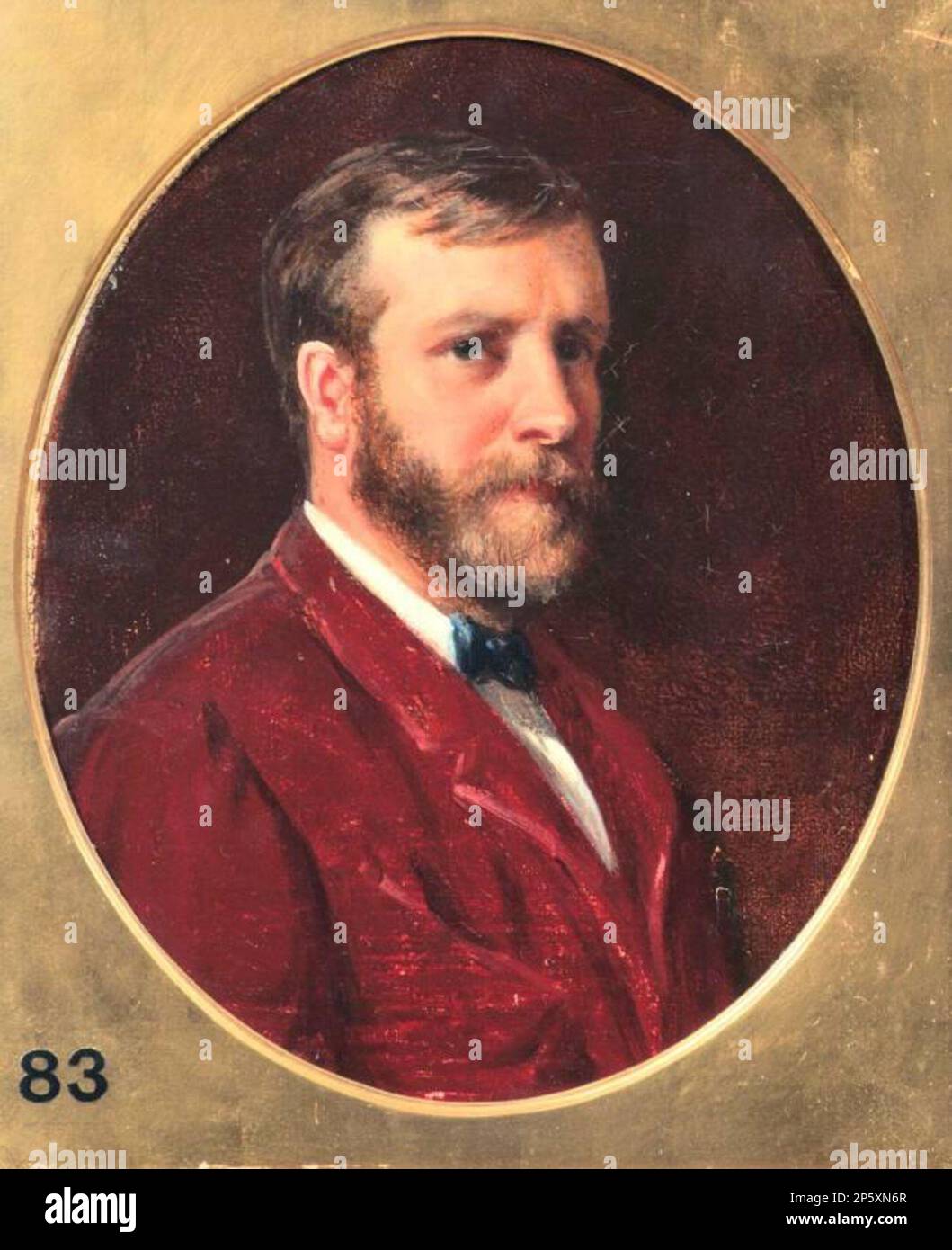 Self Portrait Philip Richard Morris Devonport Plymouth England 1836 1902 1882 Stock 