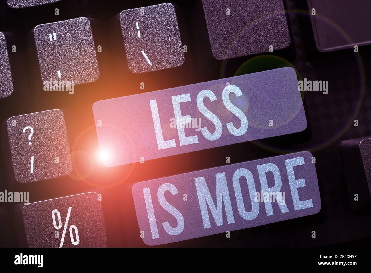 Text caption presenting Less Is More. Concept meaning Minimalist ...