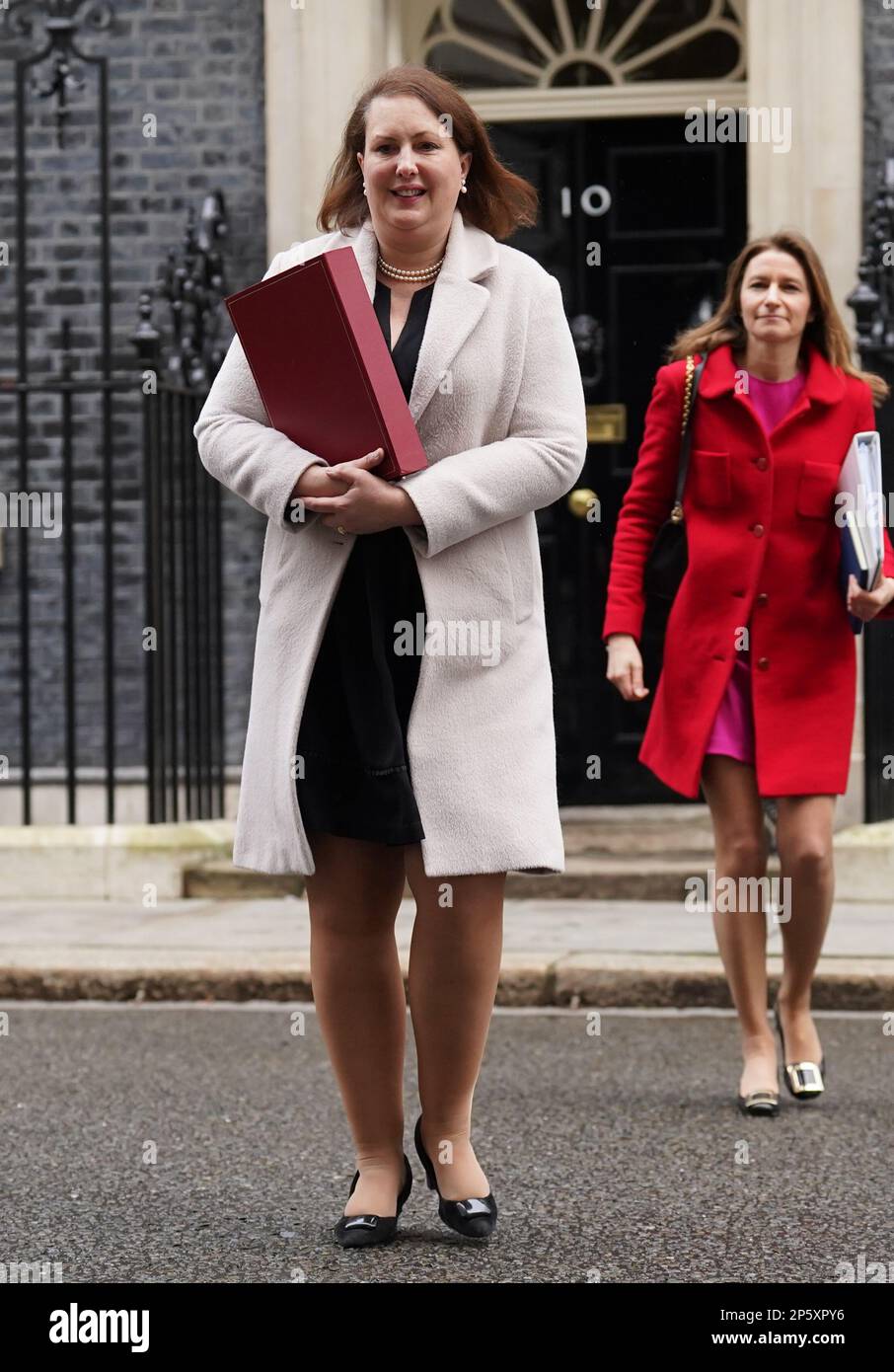 Attorney General Victoria Prentis leaving Downing Street, London