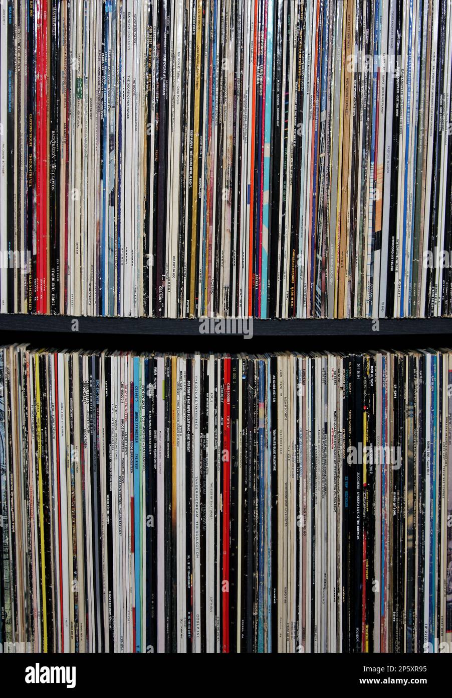 records in a rack Stock Photo Alamy