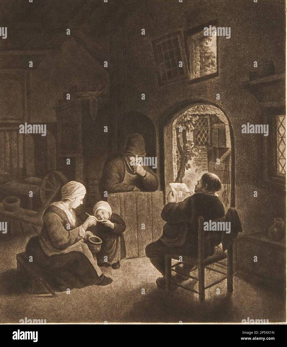 Reading the Letter, Captain William Baillie (Kilbride, Co. Carlow