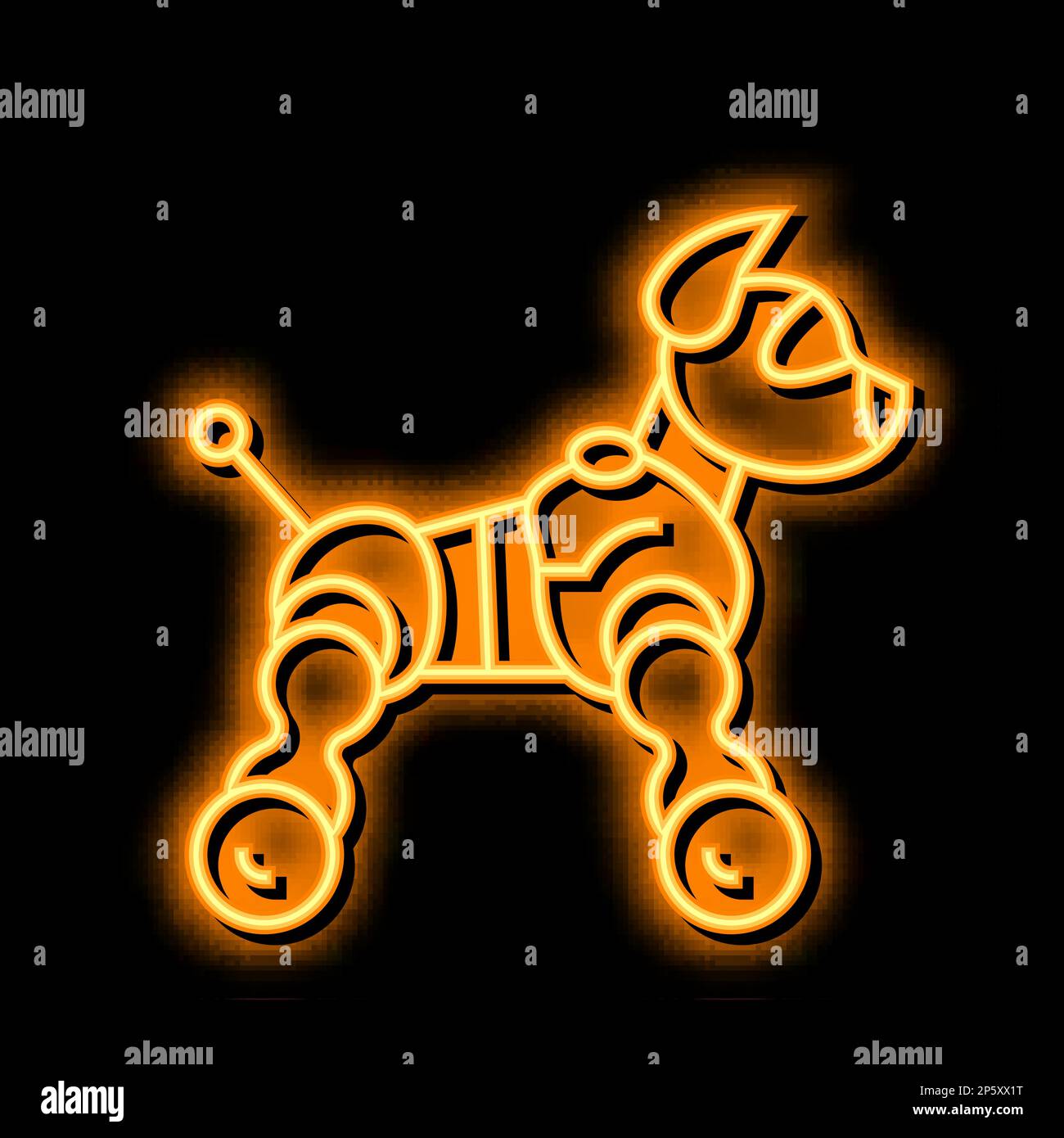 toy robot neon glow icon illustration Stock Vector Image & Art - Alamy