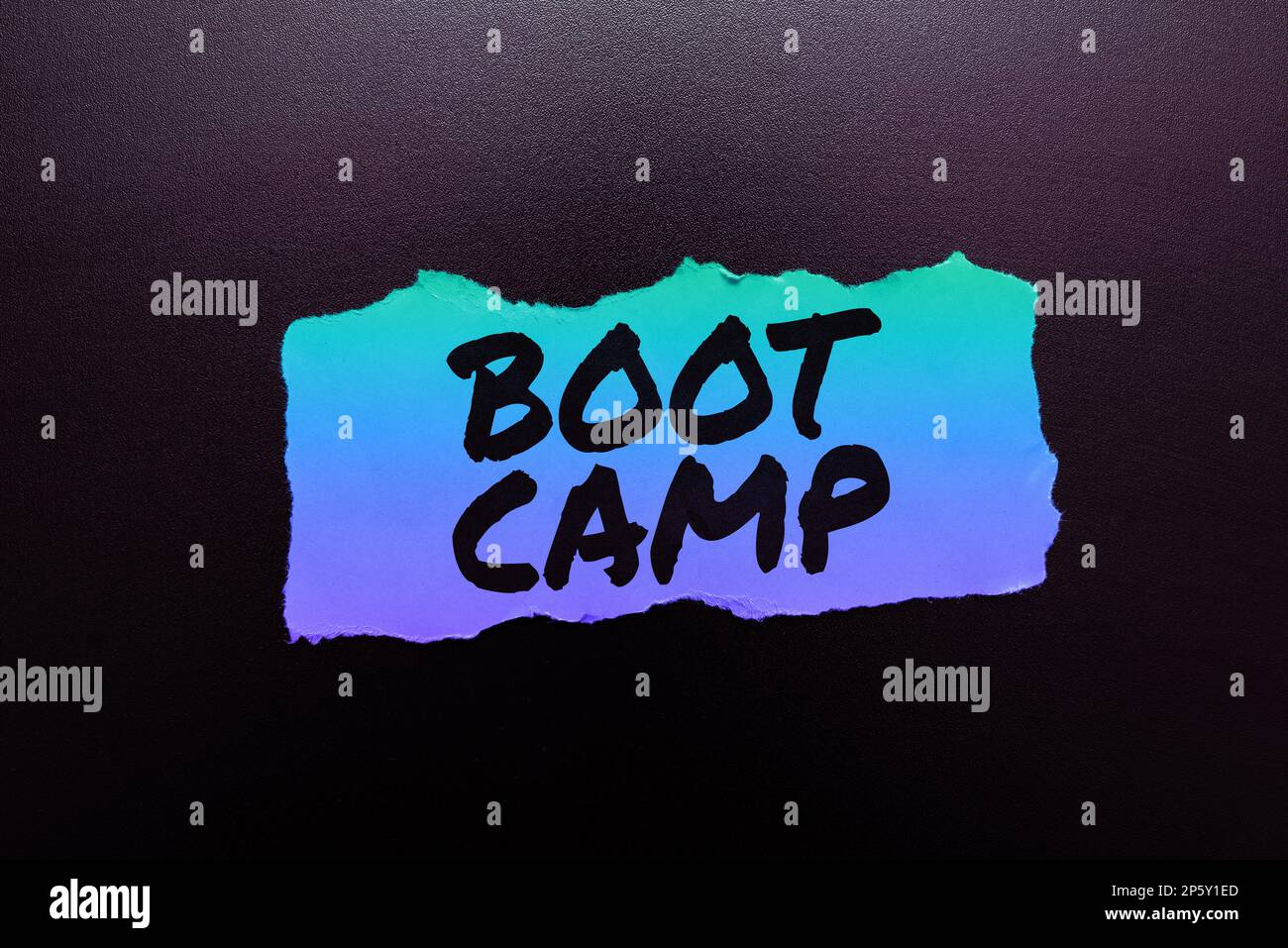 Conceptual caption Boot Camp. Business showcase Military training camp for  new recruits Harsh discipline Fitness Stock Photo - Alamy