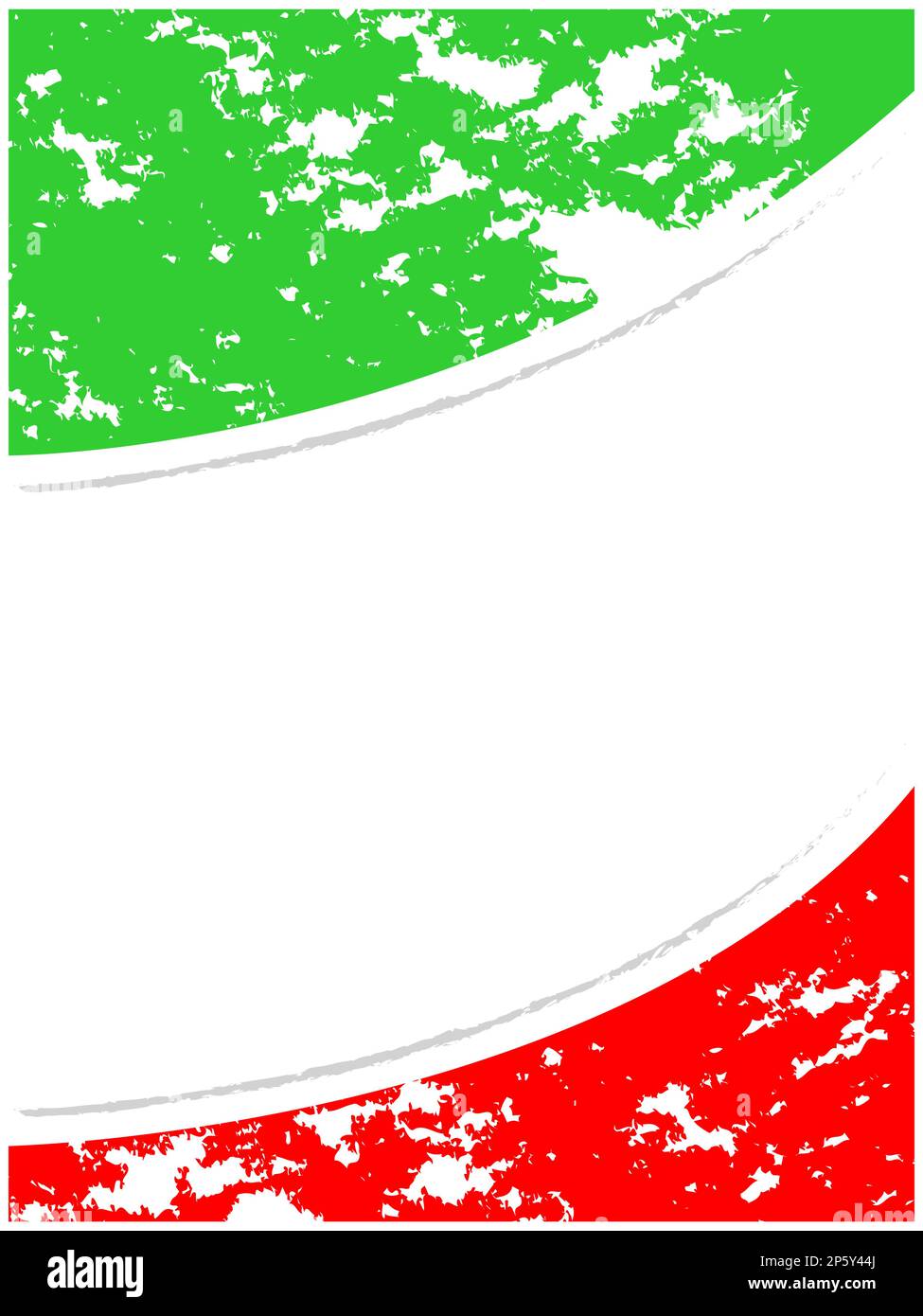 Italian green white red flag corner border frame with empty space for your text. Stock Vector