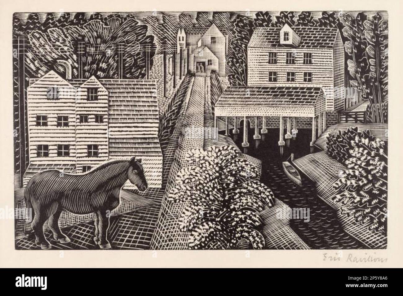 The Water Mill, Eric Ravilious (London, England, 1903 - 1942 Stock ...