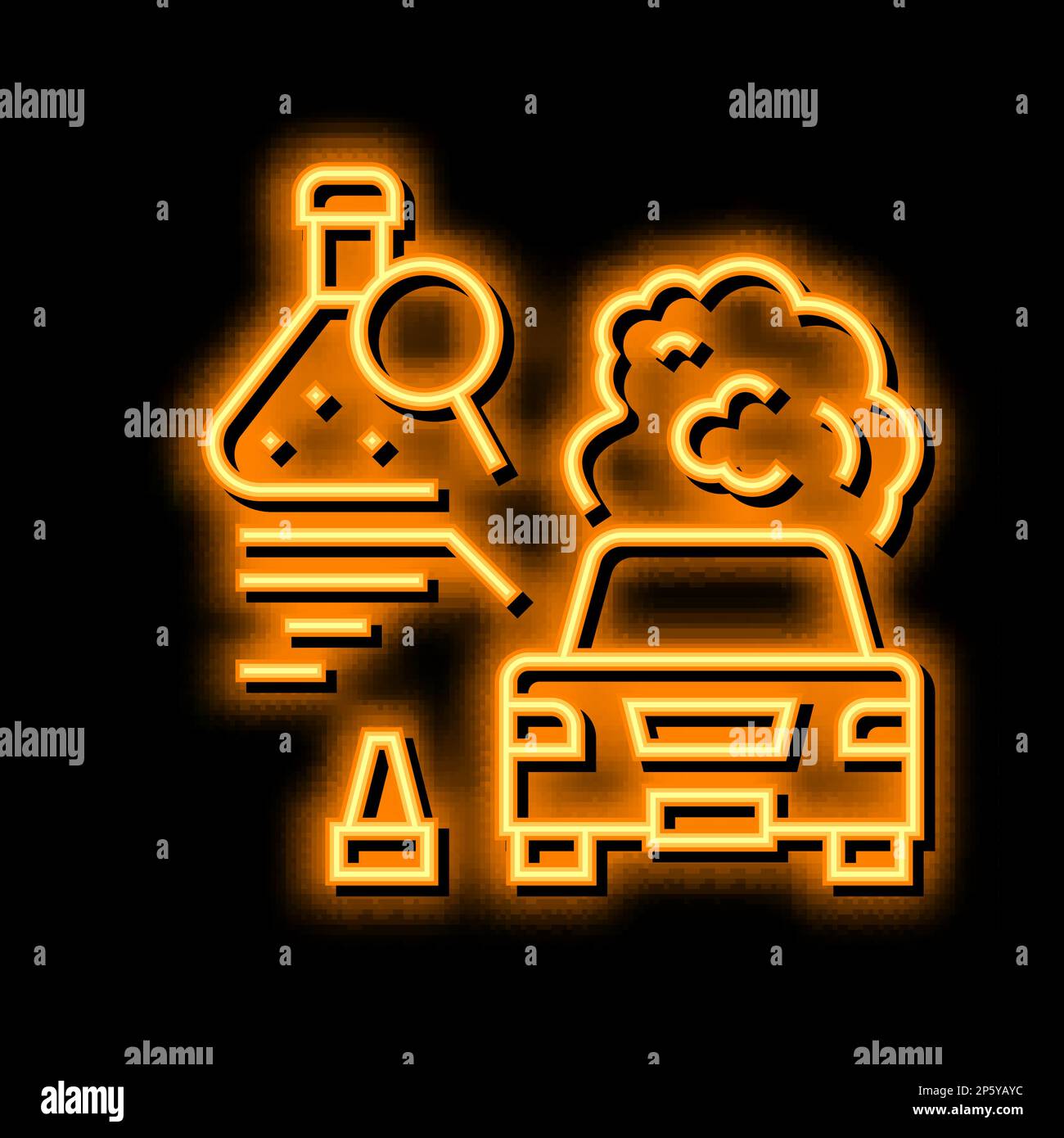 post-accident drug test neon glow icon illustration Stock Vector Image ...