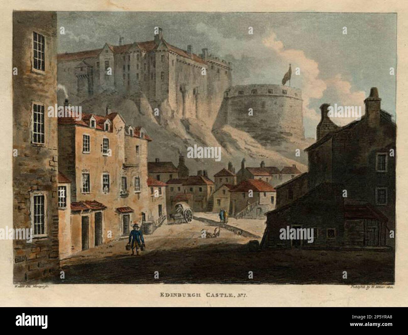 Edinburgh Castle No1, James Mérigot (Paris, France, 1760 - 1824) 1801 ...