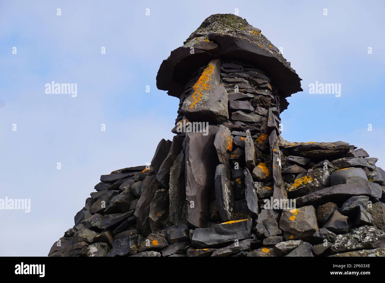 Arnastrapi, Iceland - August 6th, 2022 - Statue of Bardur Snaefellas troll made by Ragnar Kjartansson - close-up on head Stock Photo