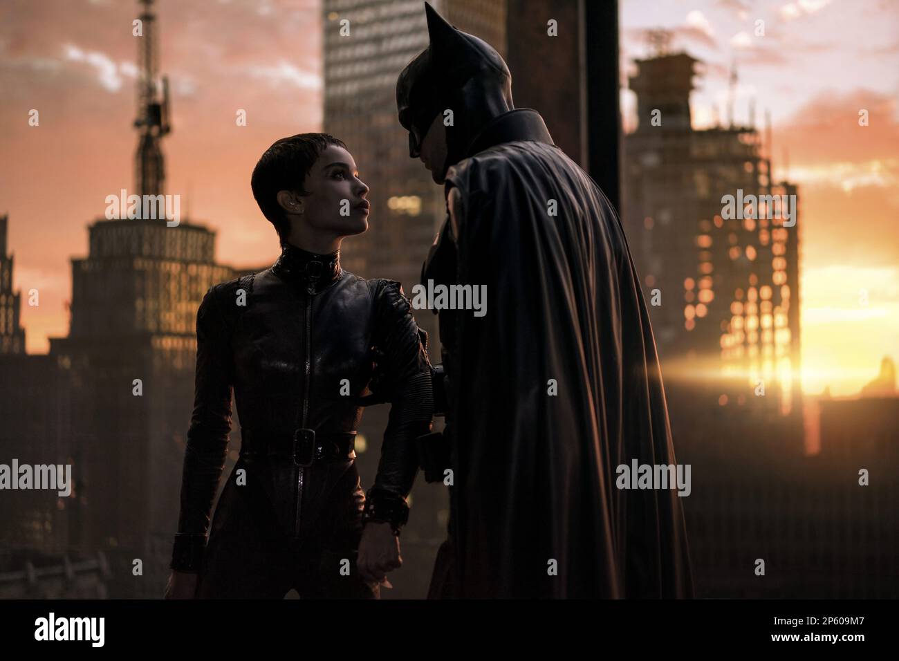 The Batman  Zoe Kravitz & Robert Pattinson Stock Photo