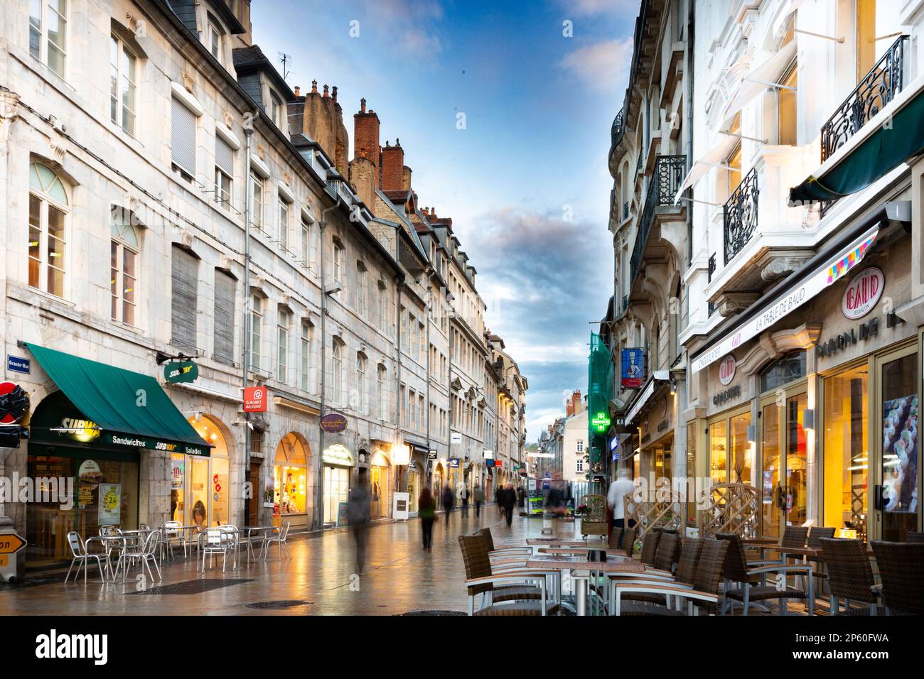 Besancon: City in France Tourist Location Morning Stock Photo