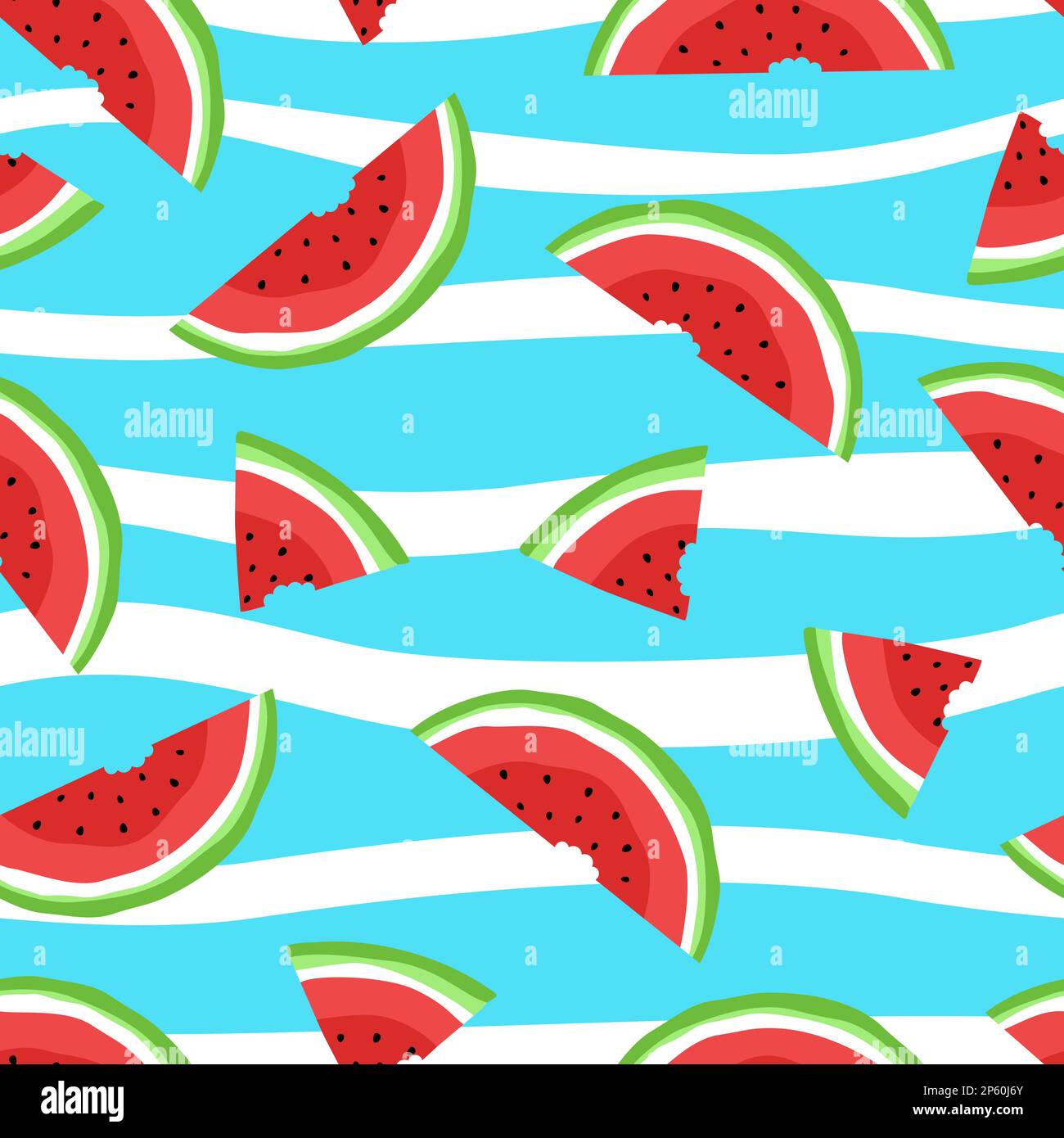 Watermelon slices vector pattern Stock Vector Images - Alamy