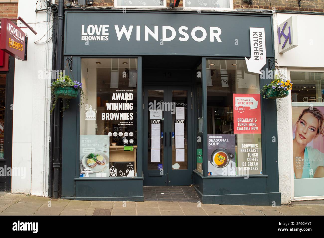 Windsor, Berkshire, UK. 6th March, 2023. The Love Brownies Windsor shop