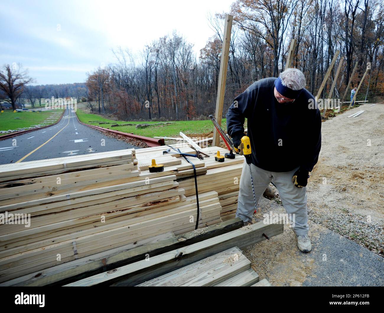 Eric Henderson, a subcontractor for Ace Hardware in Livermore, Ky