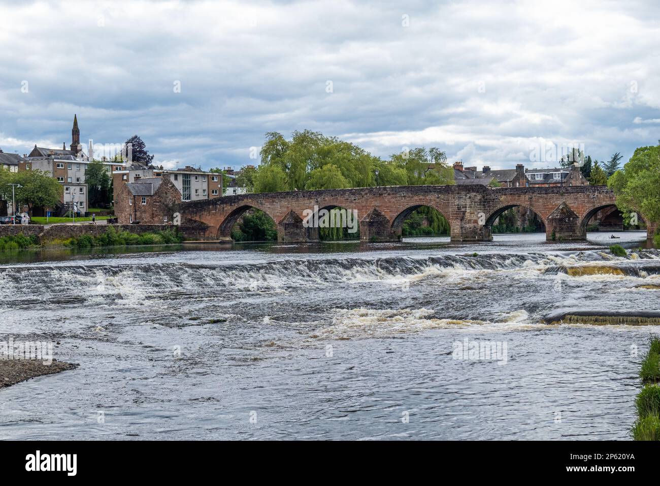Bridge over River Nith, Dumfries, Dumfries and Galloway, Scotland Stock Photo