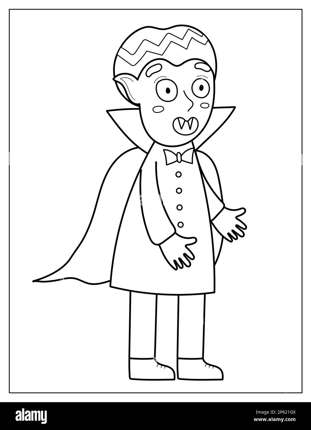 Halloween Scary Vampire coloring page