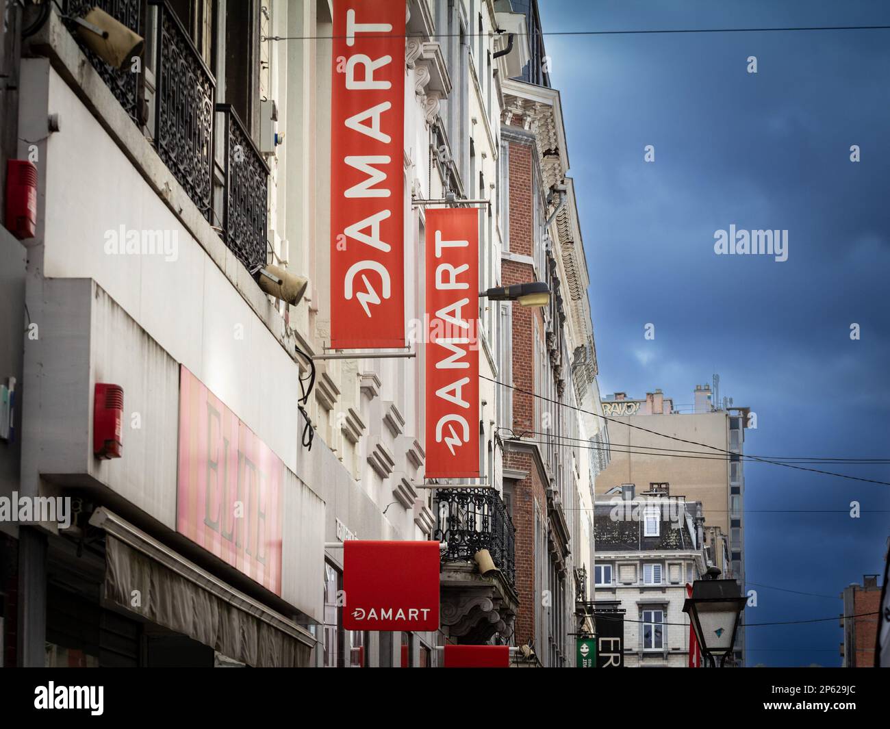 Picture of a sign with the logo of Damart taken on their main shop for ...