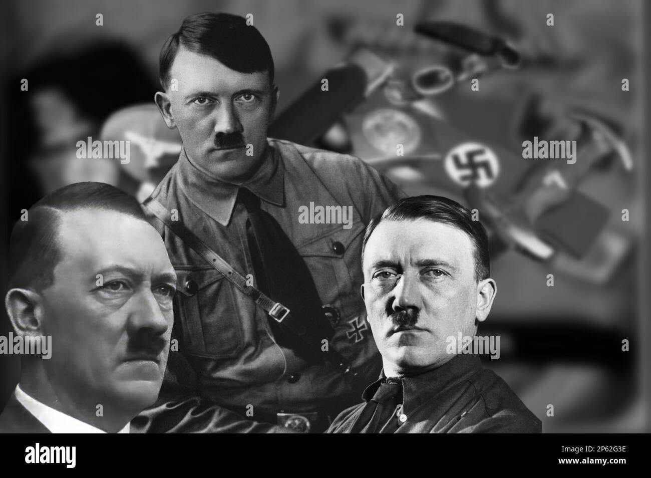 Hadolf Hitler the Nazi dictator protagonist of the bloody dictatorship