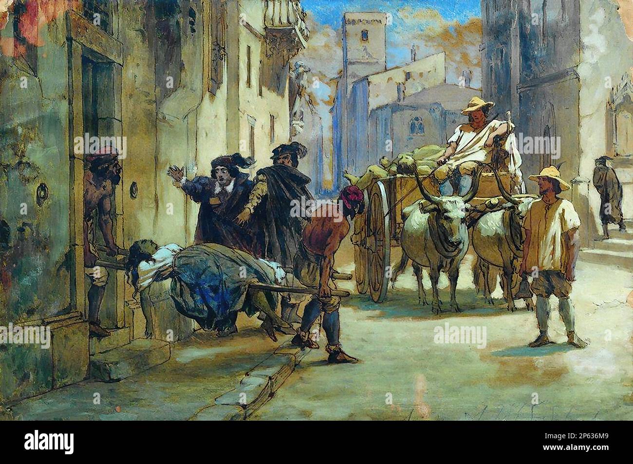 Бронников Федор - Сбор трупов во время эпидемии - Русская школа XIX ...