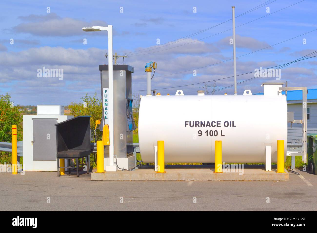 Industrial furnace oil tank and pump Stock Photo Alamy