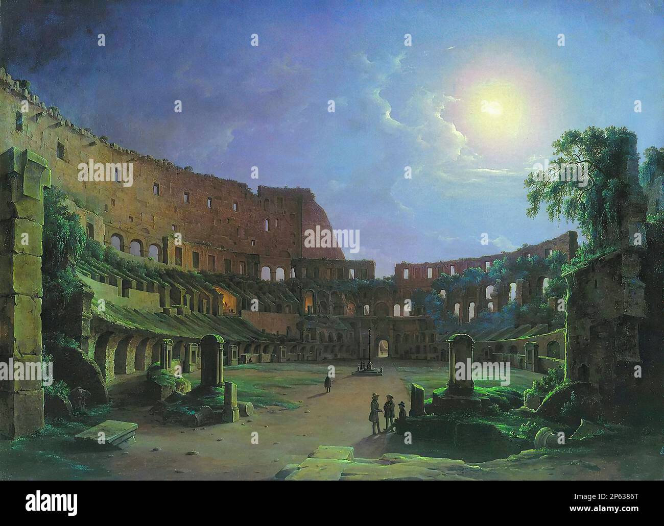 Moonlight painting xix century hi-res stock photography and images - Alamy