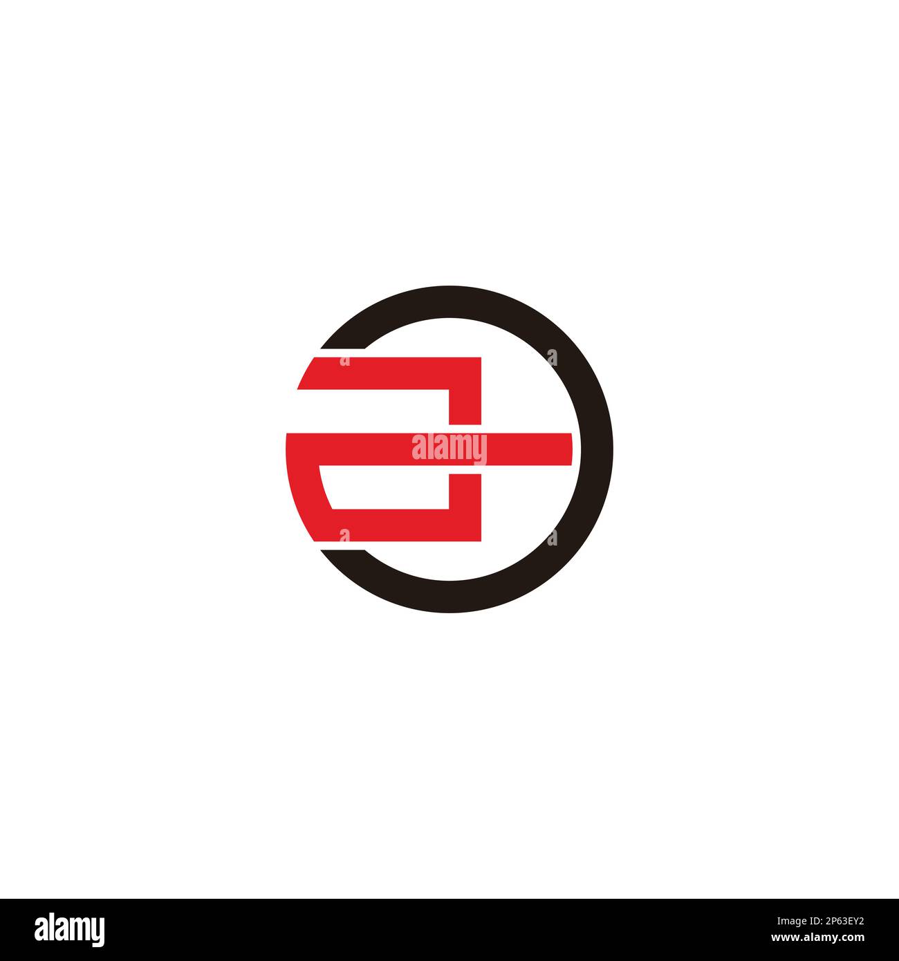 letter ad geometric line logo vector Stock Vector