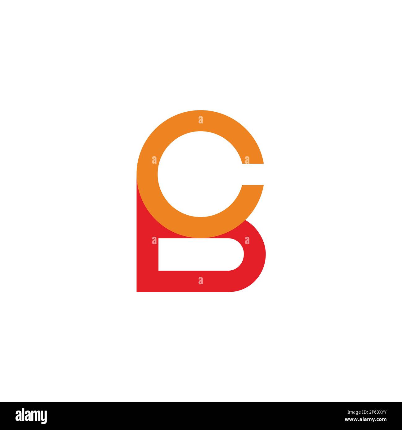 letter cb linked geometric colorful logo vector Stock Vector Image ...