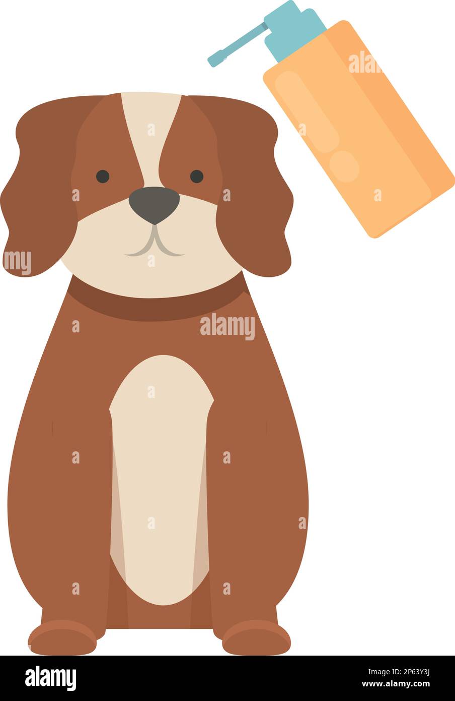 Dog wash icon cartoon vector. Spa animal. Shower pet Stock Vector Image