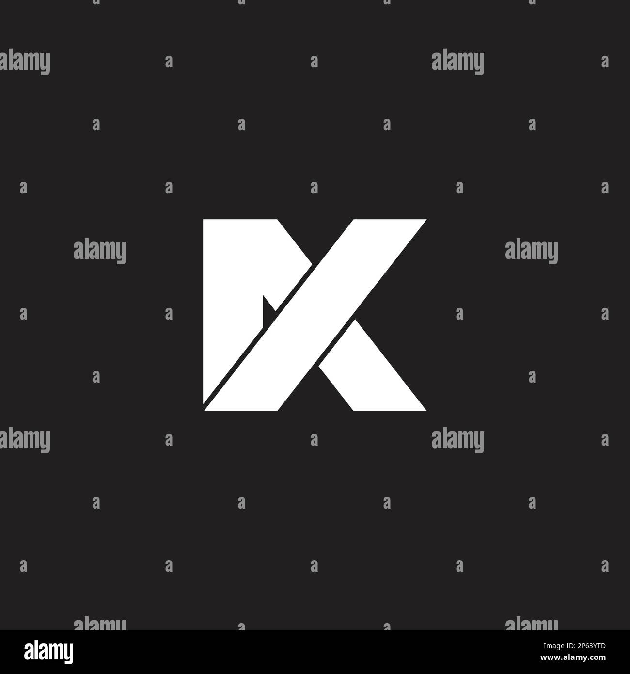 letter ak simple geometric colors logo vector Stock Vector