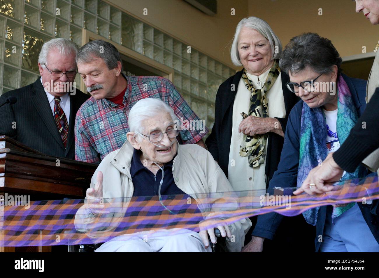 Former Superintendent Dr. Dean Brooks (center); Oregon State Hospital Superintendent Greg