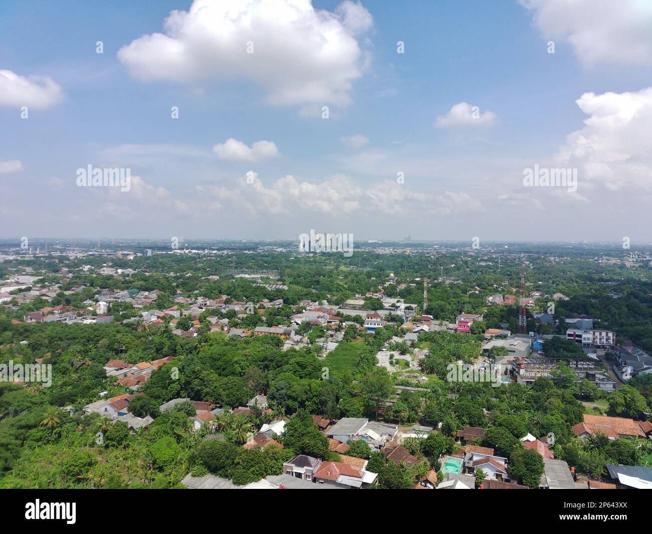 aerial view of residential area filled with greenery Stock Photo - Alamy