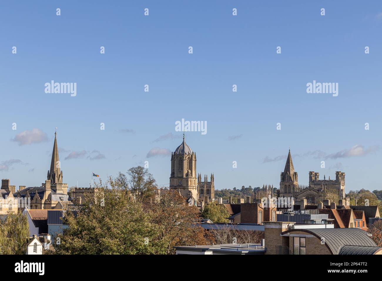 Rooftop, Oxford City, Oxford, Oxfordshire, England Stock Photo