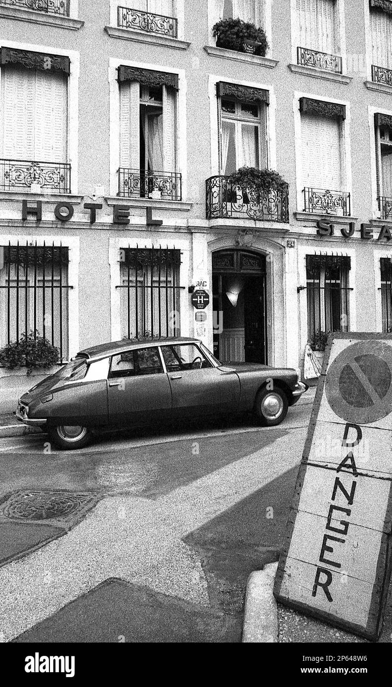 1964 CITROEN DS19 driving in France Stock Photo