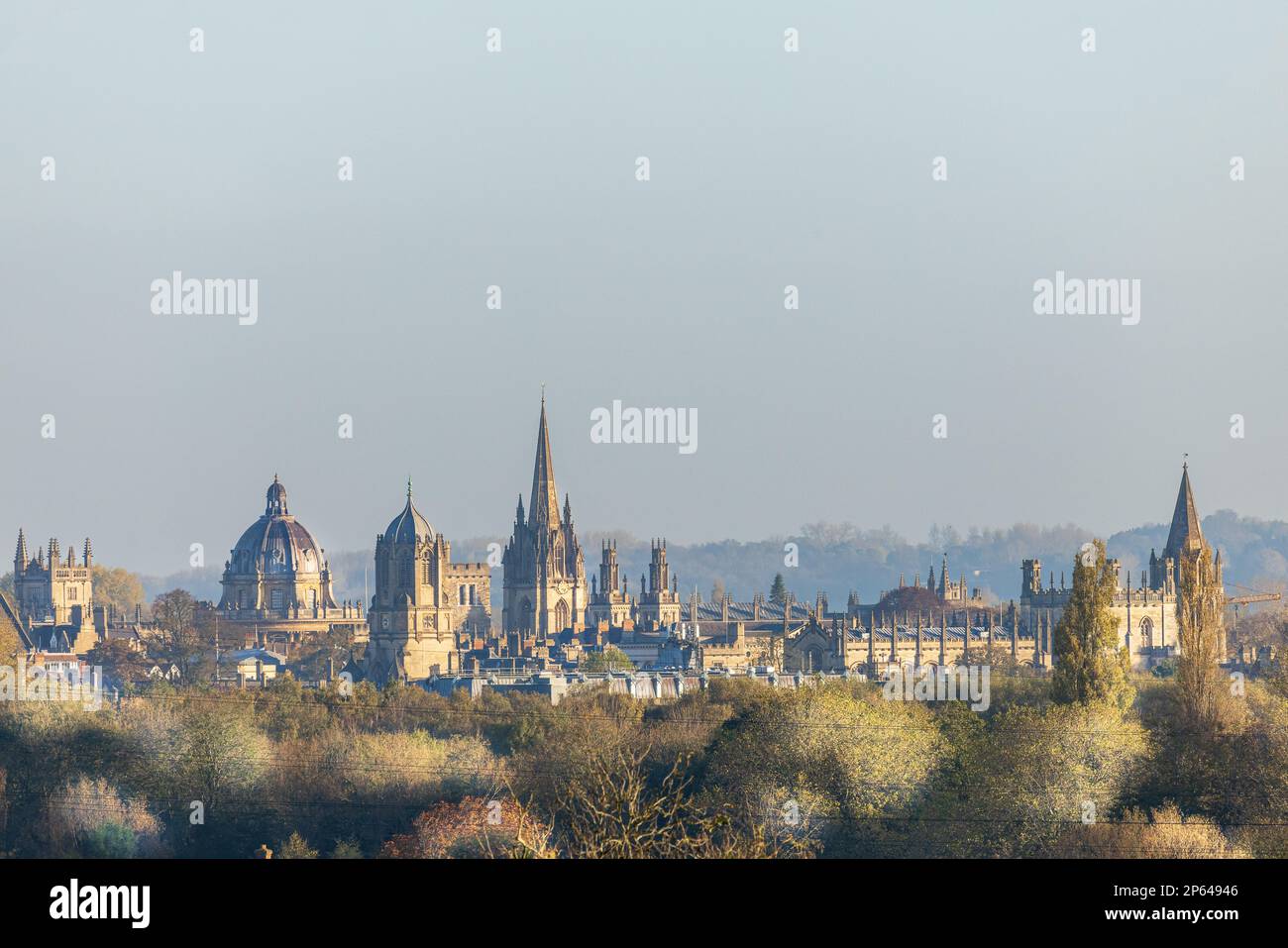 Distant view over Oxford City, Oxford, Oxfordshire, England Stock Photo