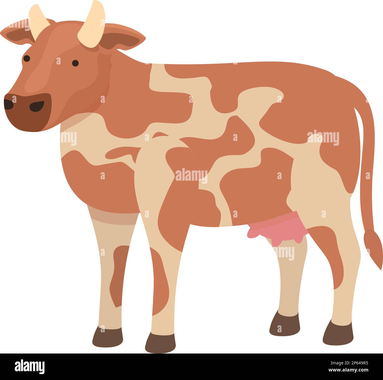 Garden cow icon cartoon vector. Dairy animal. Milk grass Stock Vector