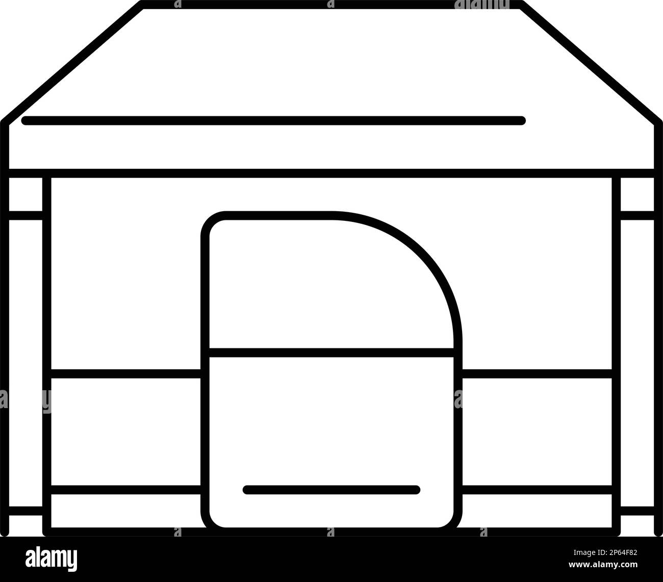 tourism tent vacation line icon vector illustration Stock Vector Image ...
