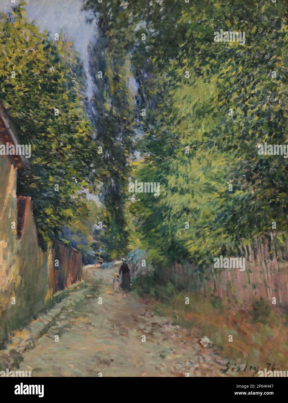 Umgebung von Louveciennes by British/French Impressionist painter Alfred Sisley at the Wallraf-Richartz Museum, Cologne, Germany Stock Photo