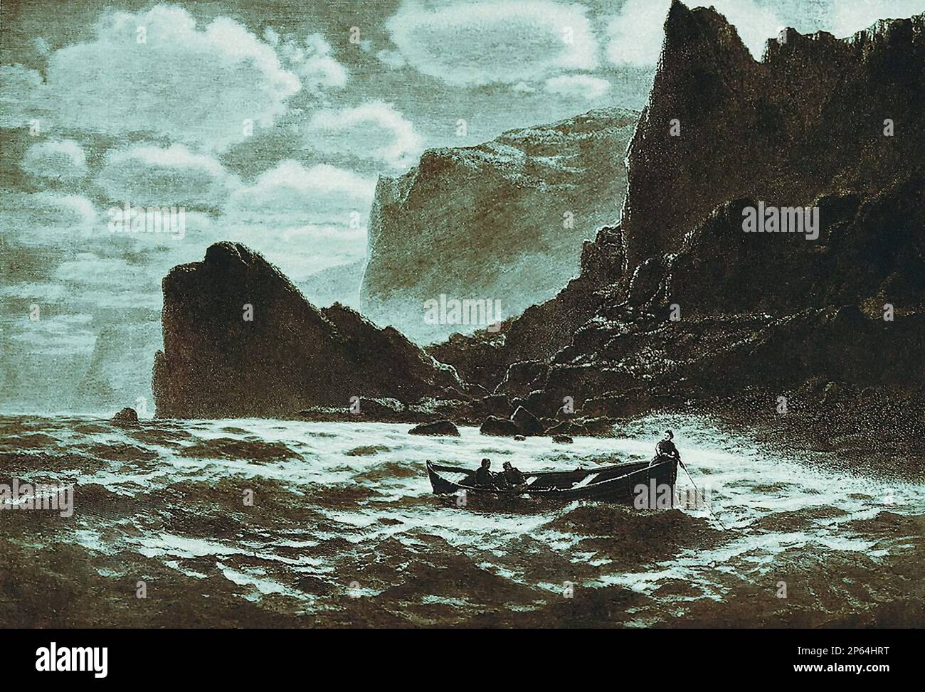 Moonlight painting xix century hi-res stock photography and images - Alamy