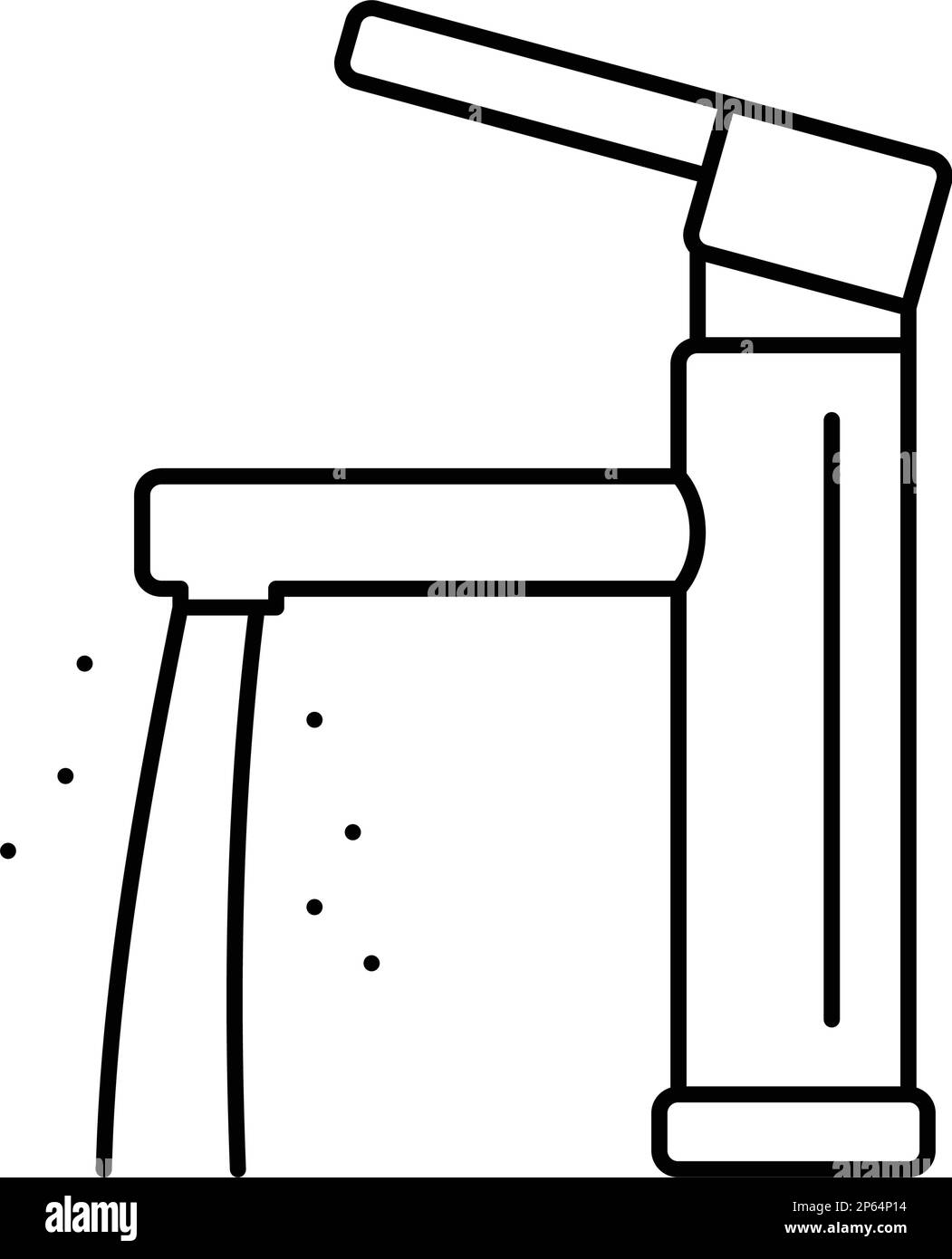 flow faucet water line icon vector illustration Stock Vector Image ...