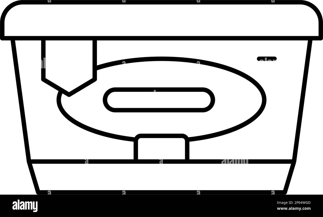 cream cheese milk product line icon vector illustration Stock Vector