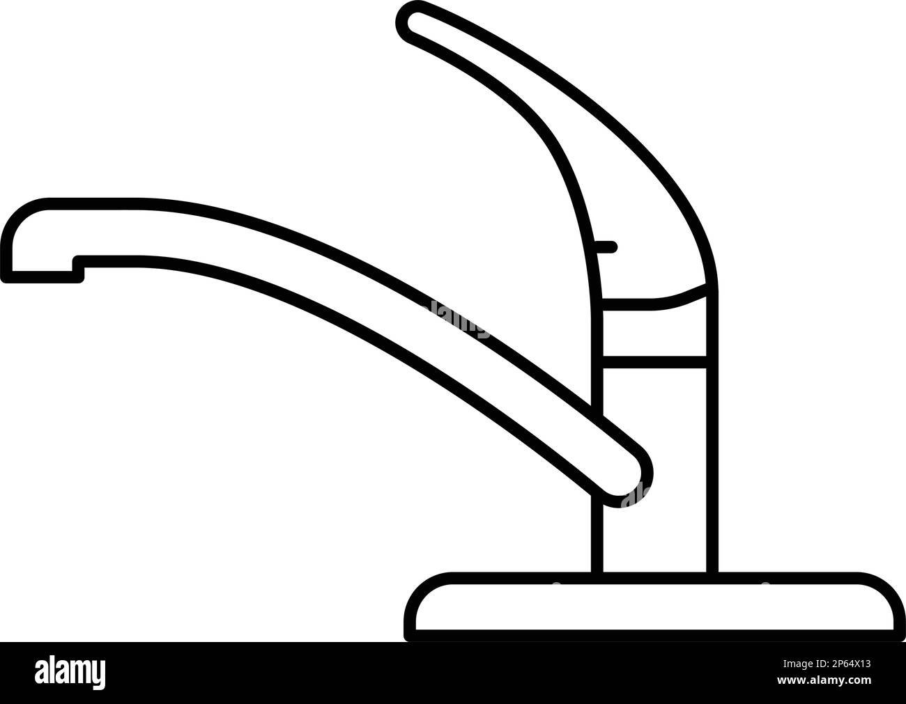 wash faucet water line icon vector illustration Stock Vector Image ...