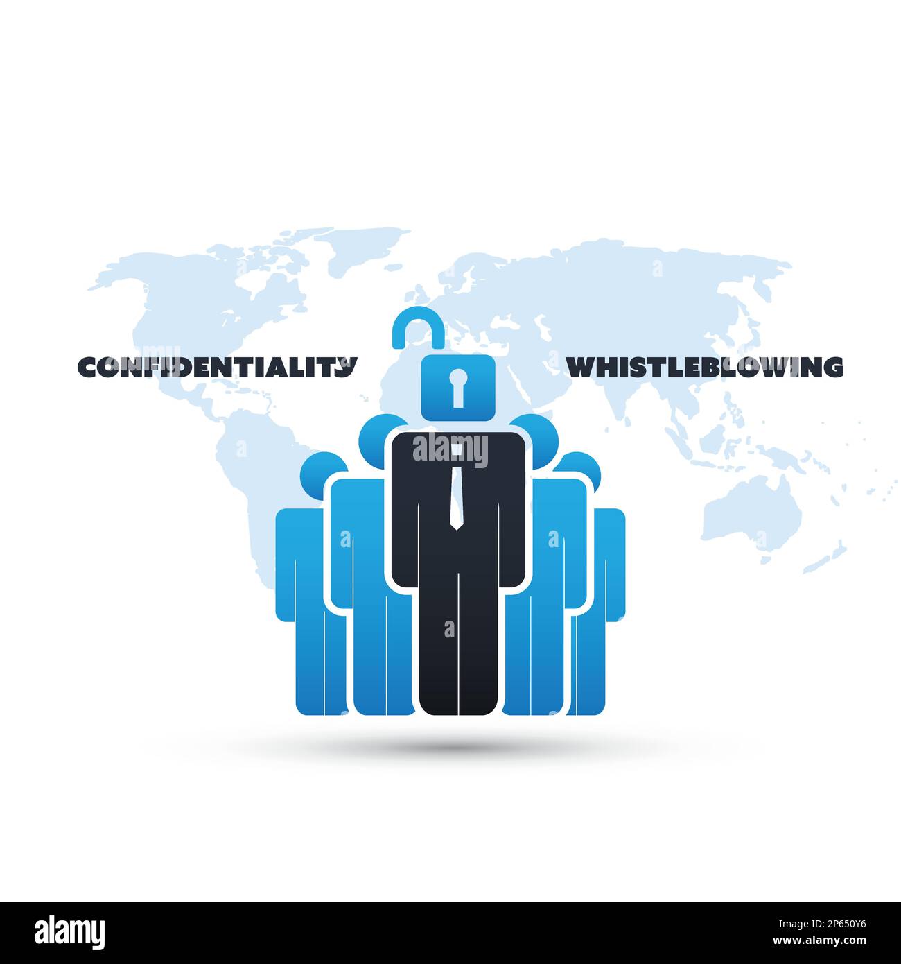 Whistleblowing and Confidentiality Problem - Panama Papers Concept Design Stock Vector