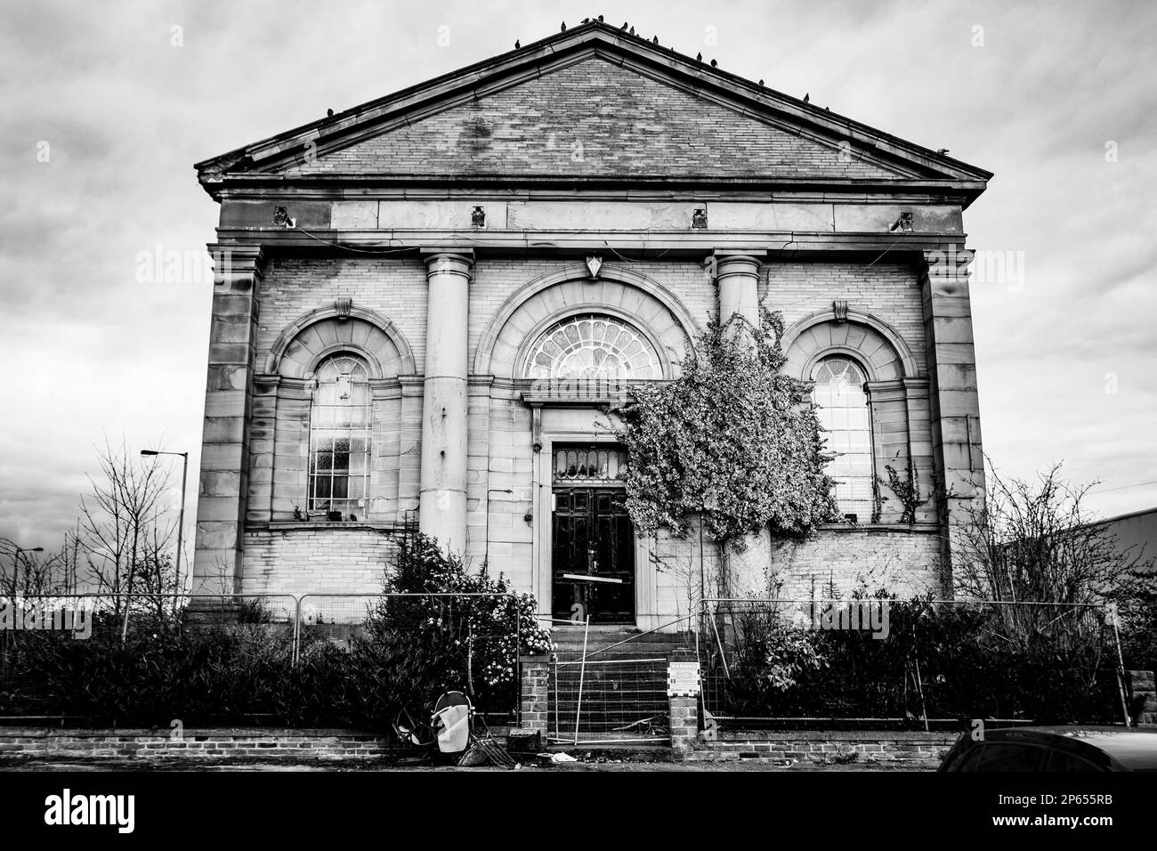 Run down buildings in the centre of Bradford City Centre Stock Photo